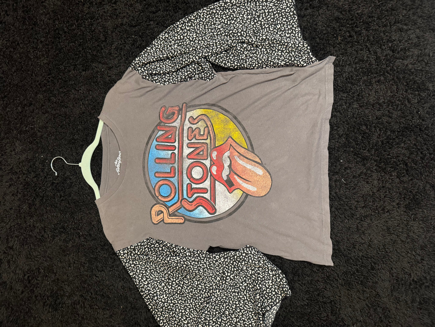 Rolling Stones Upcycled Top | Handmade One-of-a-Kind Band Tee
