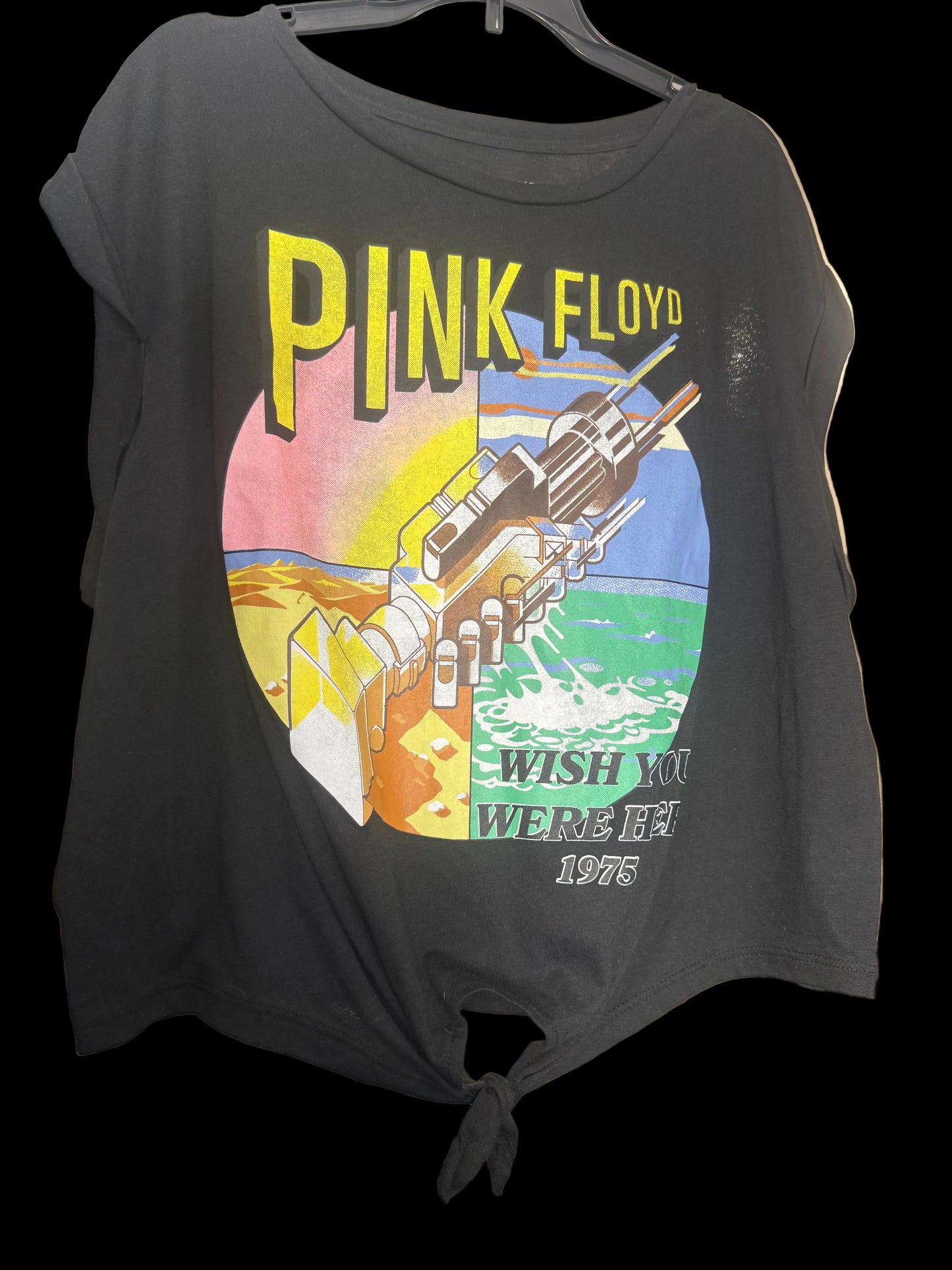 Pink Floyd Wish You Were Here Tie Front Tee | Women’s Top