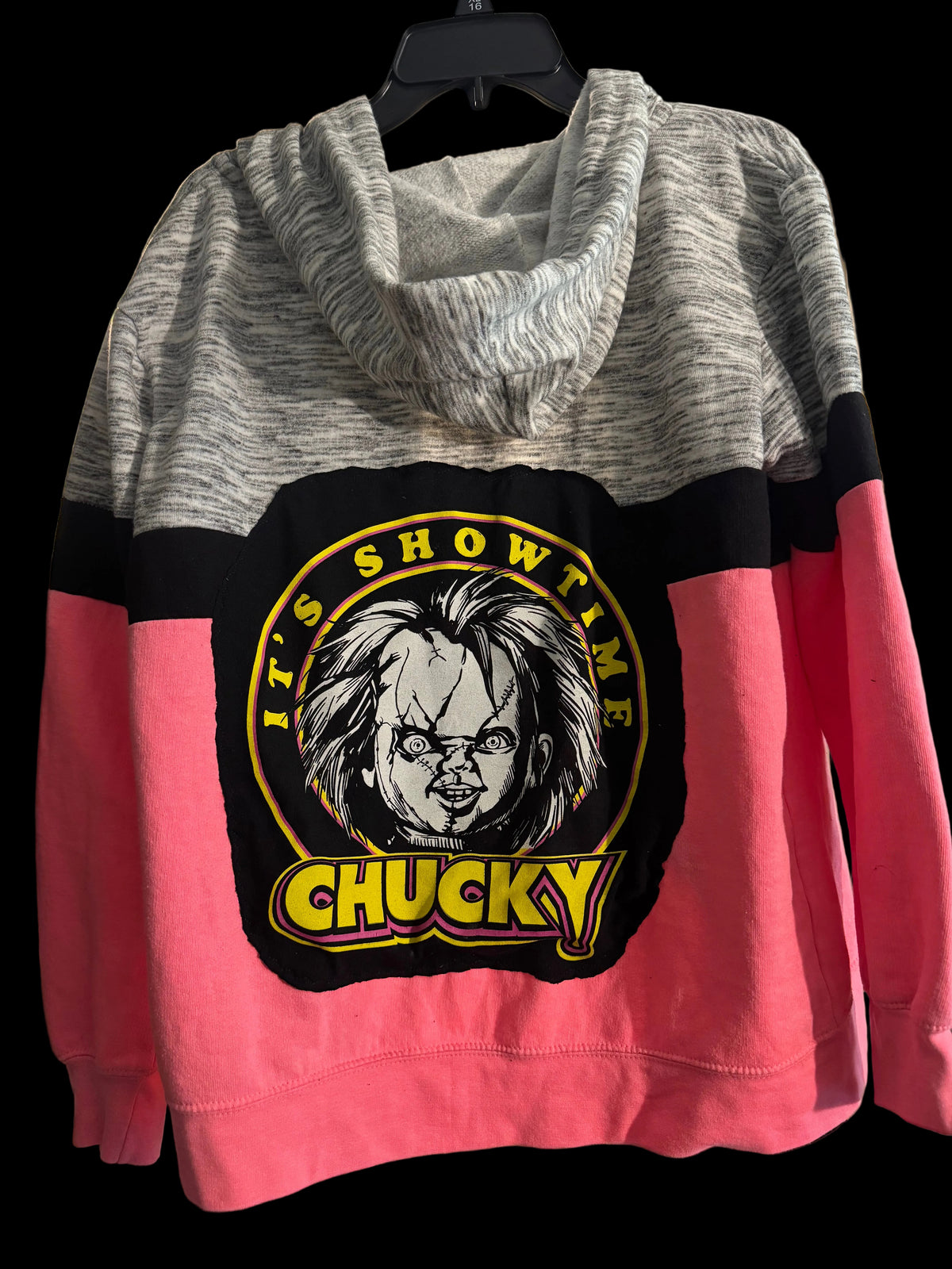 One-of-a-Kind Upcycled Chucky Hoodie – Large