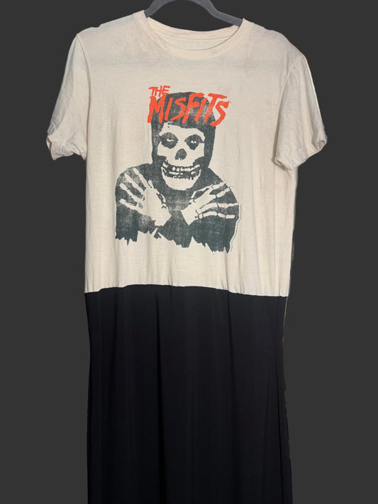Misfits Upcycled Maxi Dress | Handmade One-of-a-Kind Band Dress