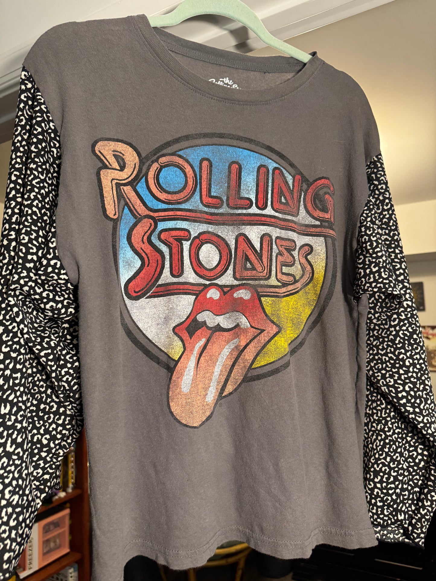 Rolling Stones Upcycled Top | Handmade One-of-a-Kind Band Tee
