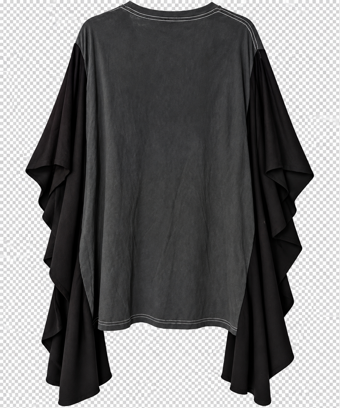 Ghostface Horror Club Upcycled Draped Sleeve Tee – Size M