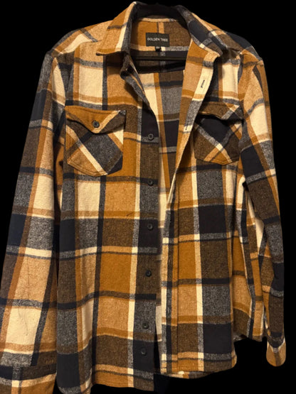 One-of-a-Kind Upcycled Halloween Horror Flannel – XL