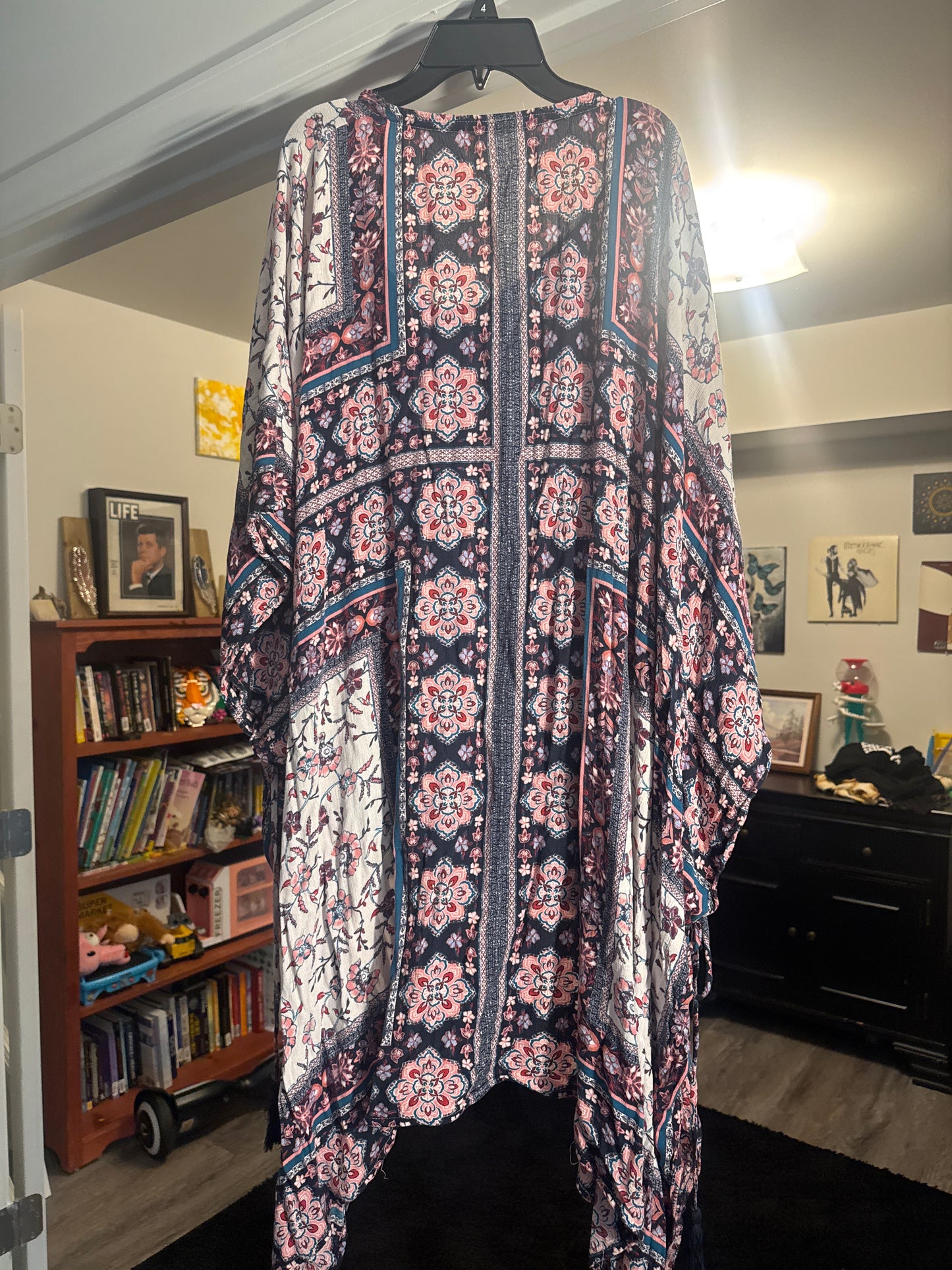Pink Floyd Upcycled Boho Kimono | One-of-a-Kind Festival Cardigan