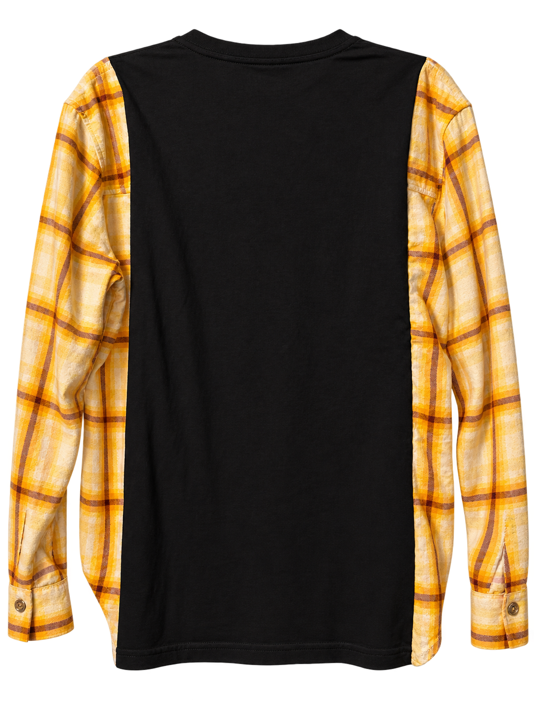 Upcycled Spooky Plaid Sleeve Tee – One of a Kind