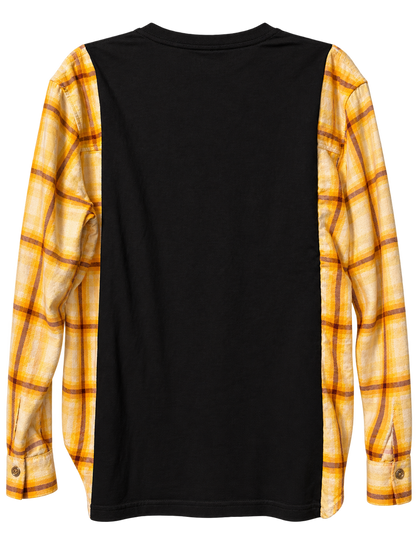 Upcycled Spooky Plaid Sleeve Tee – One of a Kind